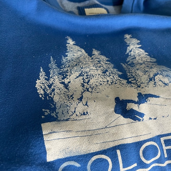 American Eagle - Cozy Blue Crewneck Sweater, Skiing - US LG - Picture 9 of 11